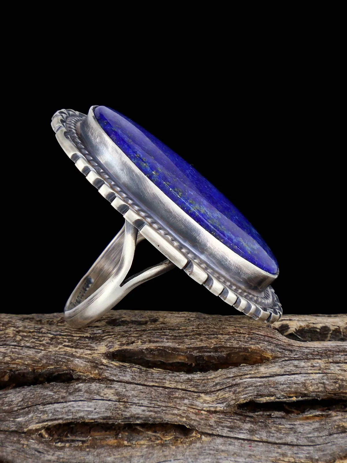 Sterling Silver Lapis Ring, Size 8
