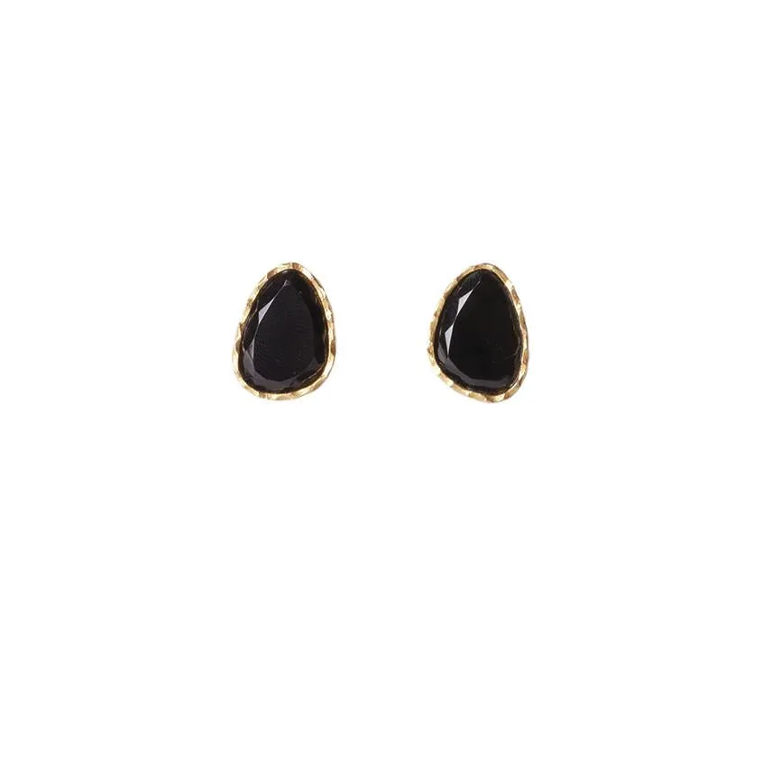 Stud Earrings - Black Onyx