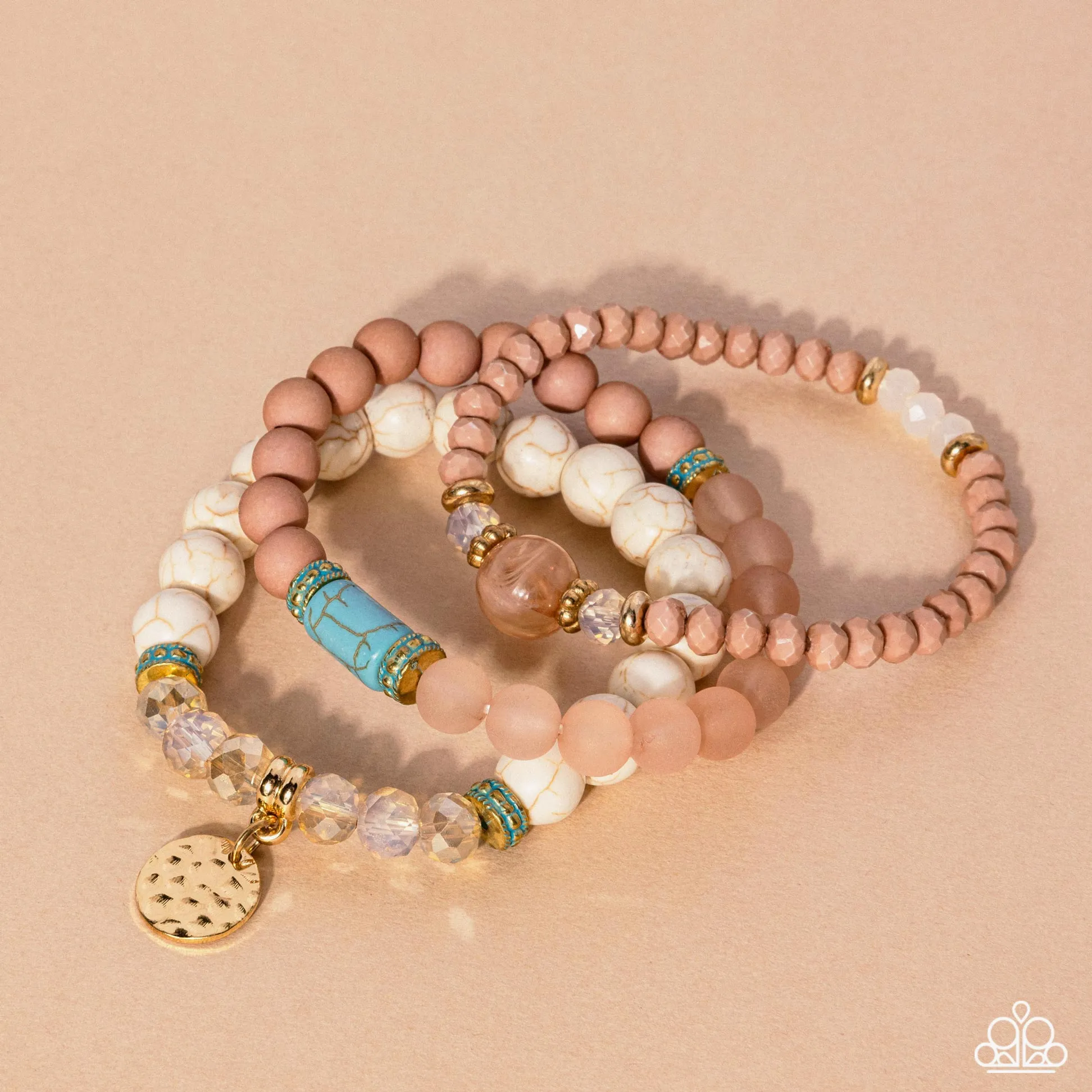 Sunset Sass - White Bracelet - Paparazzi Accessories