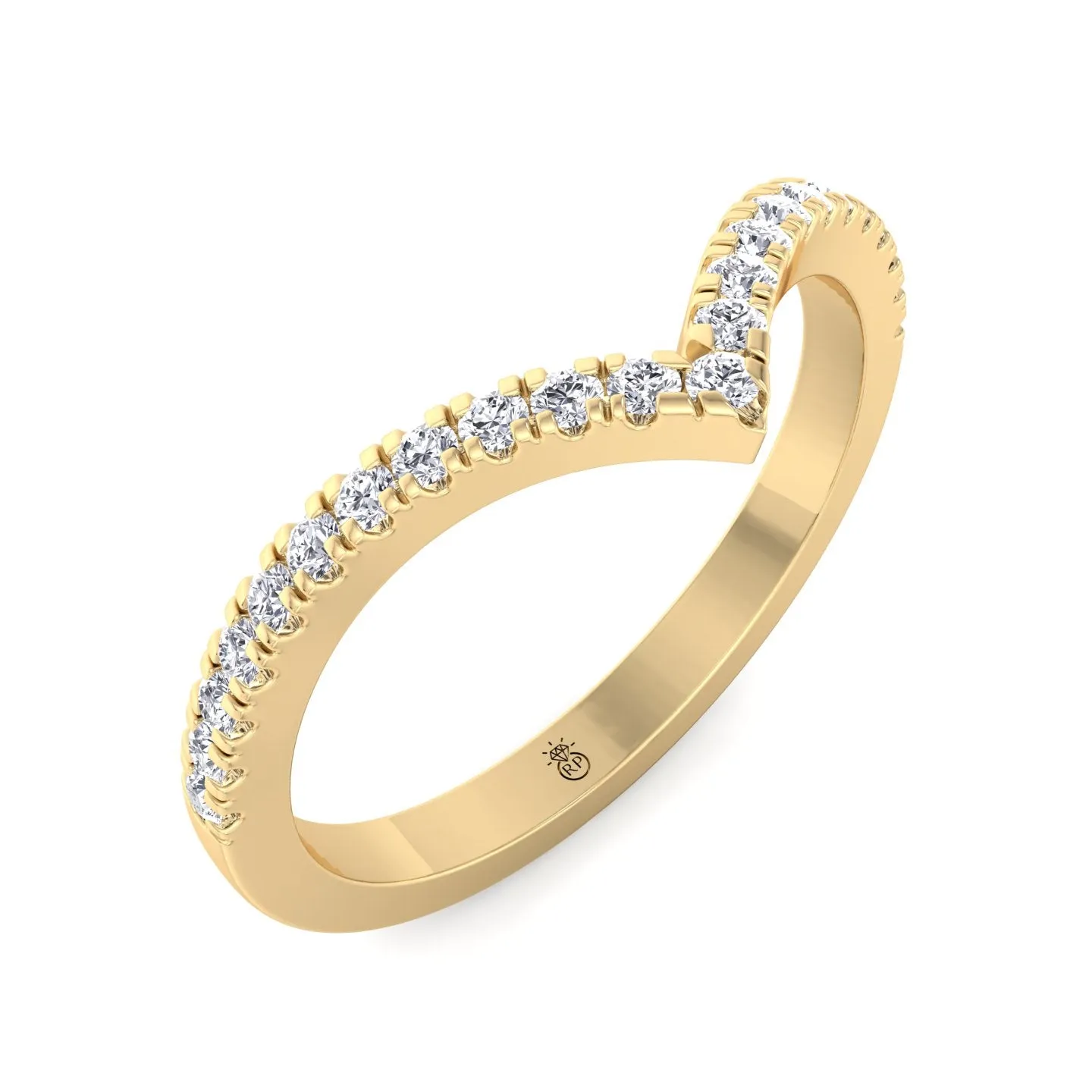 Tampa - Pave Wedding Band with Curve (0.29 CT)