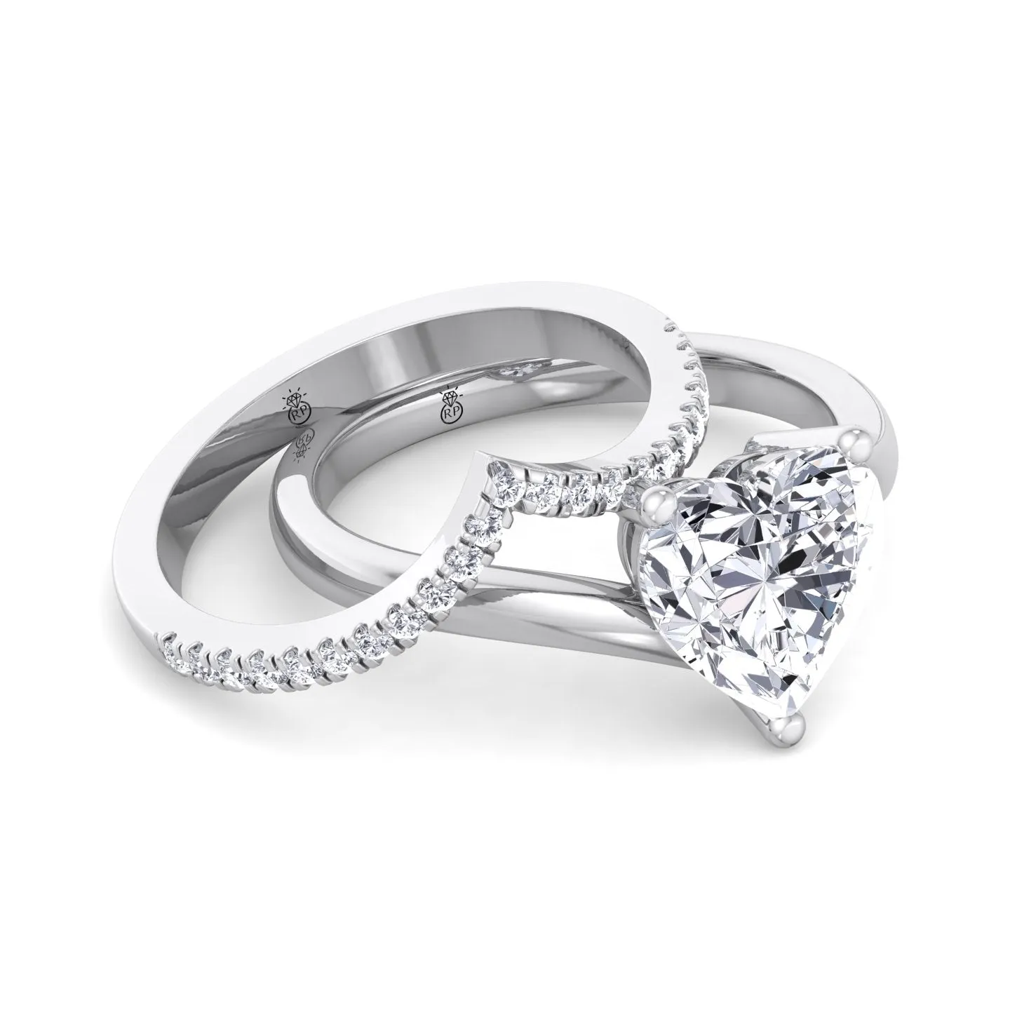 Tampa - Pave Wedding Band with Curve (0.29 CT)