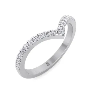 Tampa - Pave Wedding Band with Curve (0.29 CT)