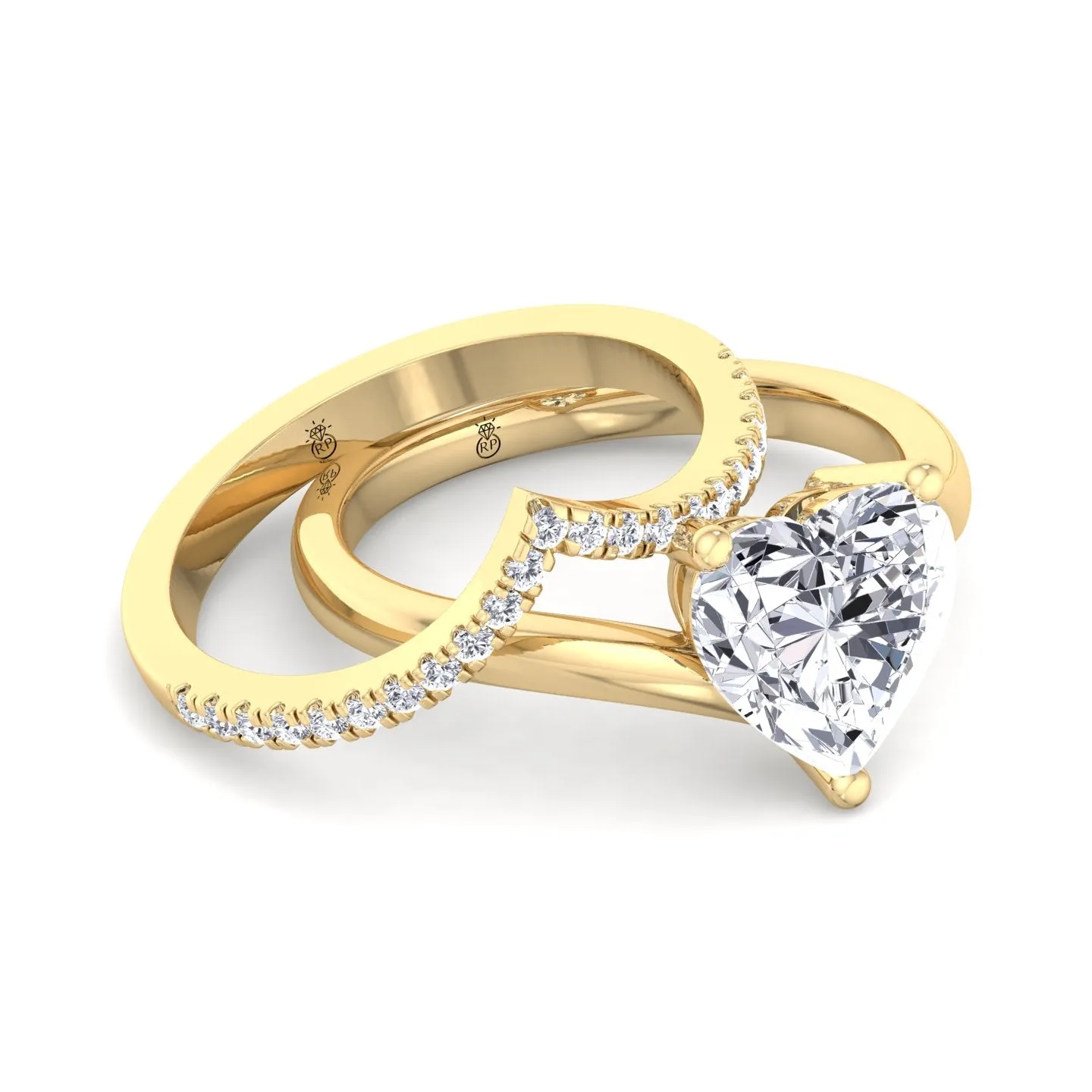 Tampa - Pave Wedding Band with Curve (0.29 CT)