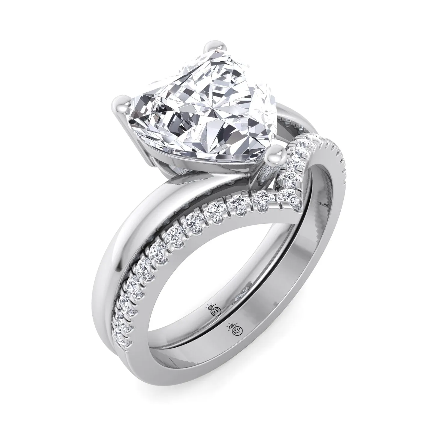 Tampa - Pave Wedding Band with Curve (0.29 CT)