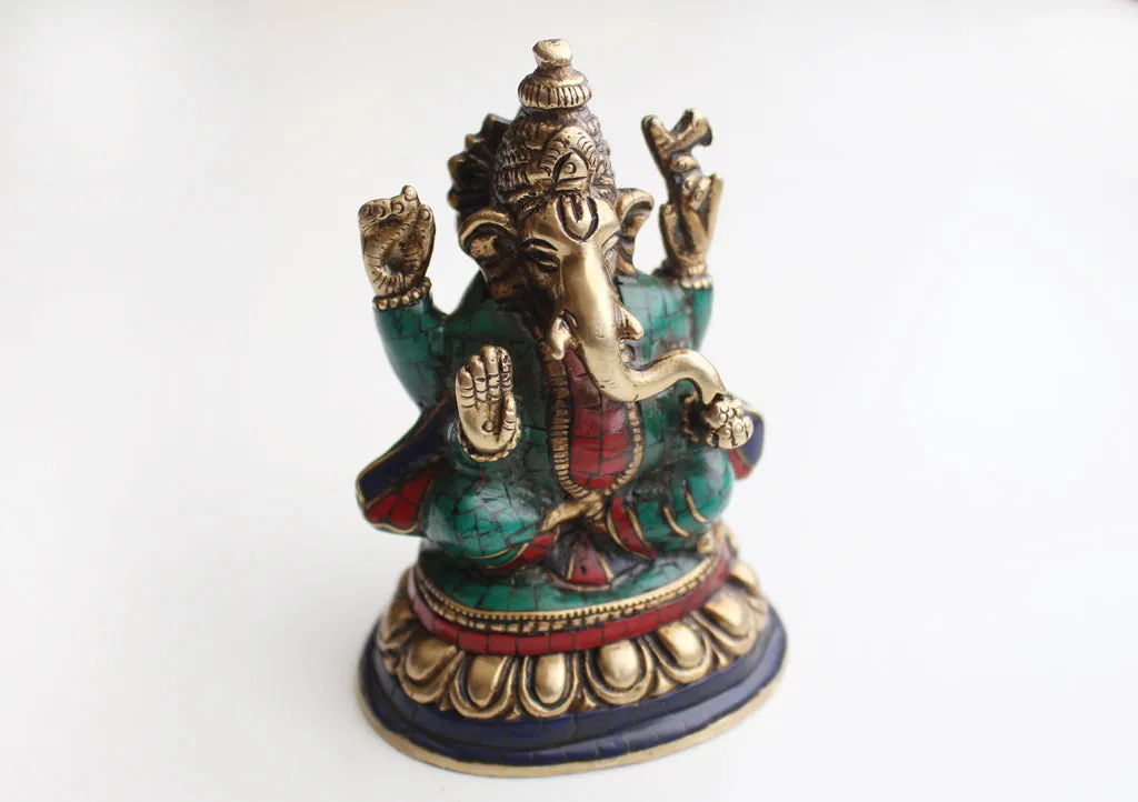 The Lord of Beginning Hindu Deity Ganesha Brass Statue from Nepal