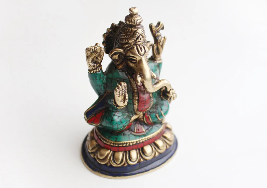 The Lord of Beginning Hindu Deity Ganesha Brass Statue from Nepal
