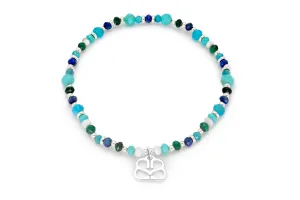 Timeless Silver Stretch Gemstone Bracelet