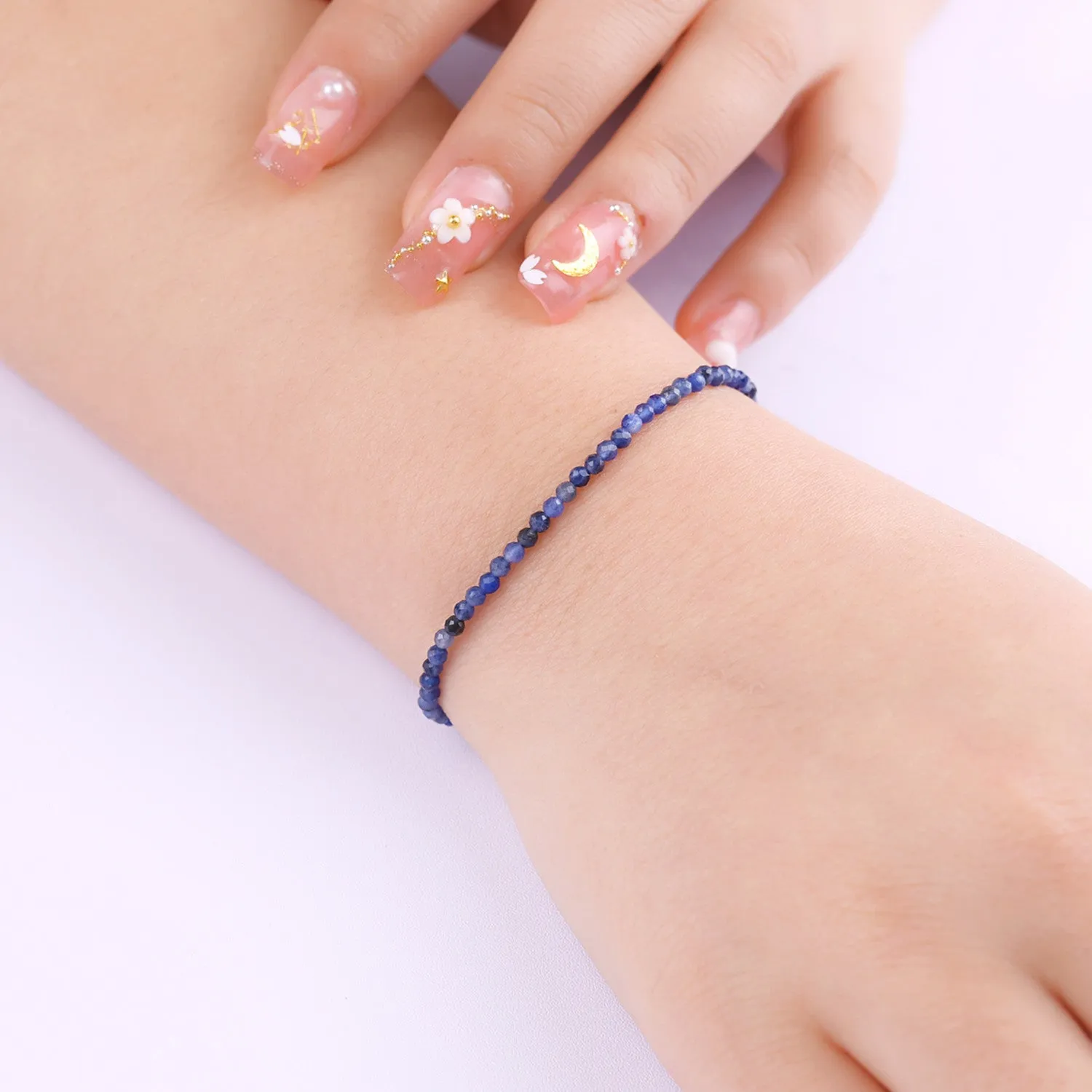 Tiny Stackable Mini Lapis Lazuli Beaded Bracelet