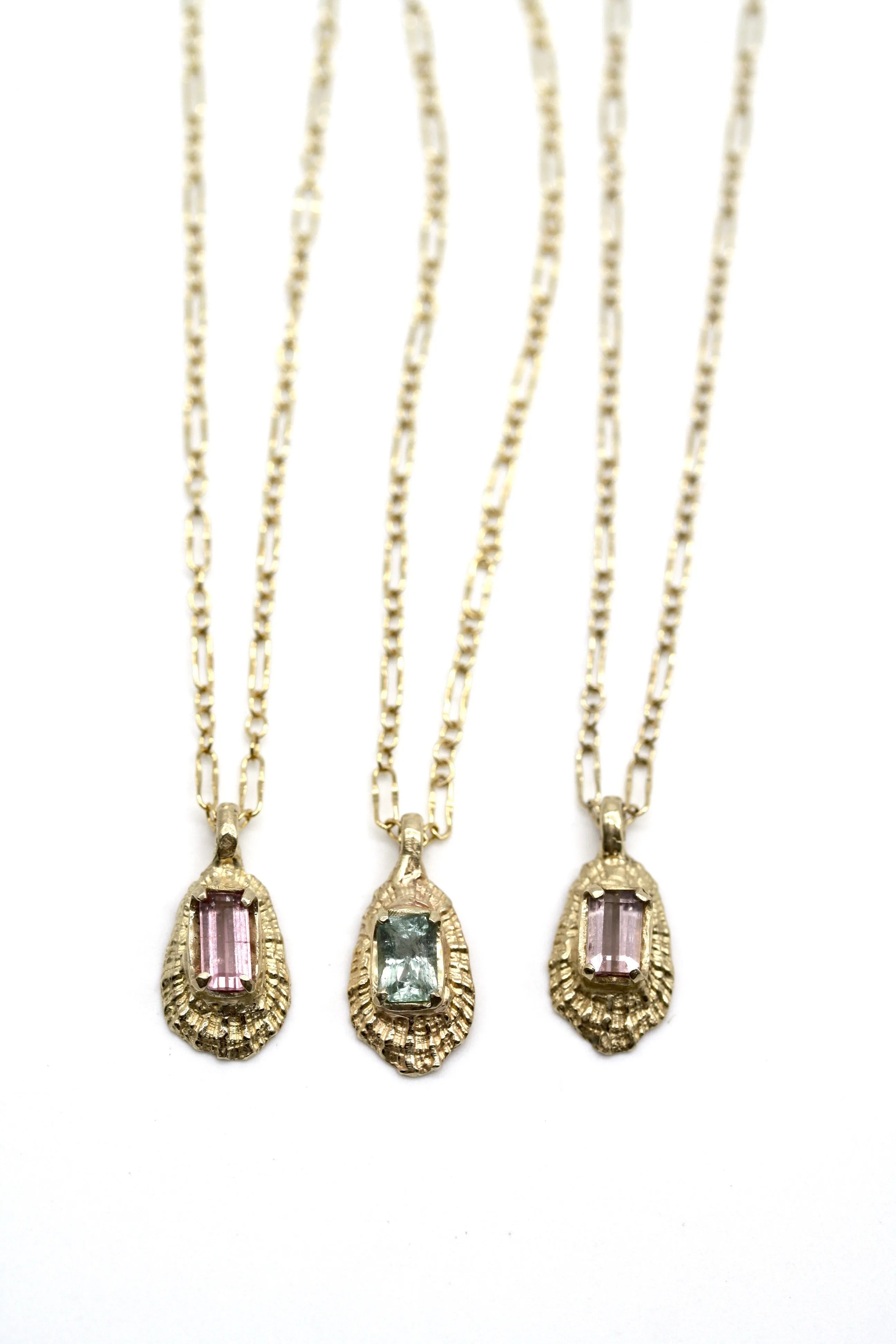 tourmaline shell pendant