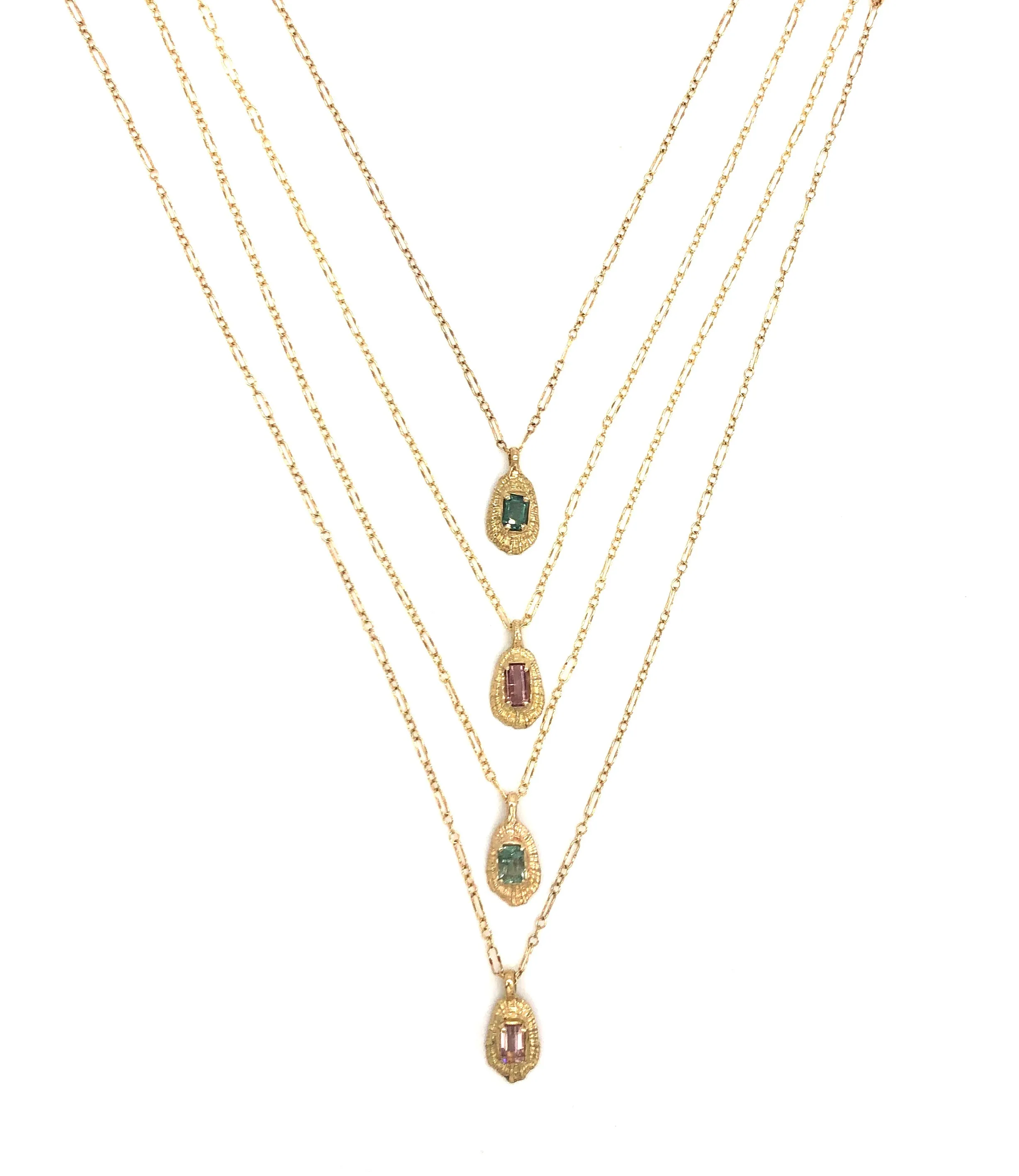 tourmaline shell pendant