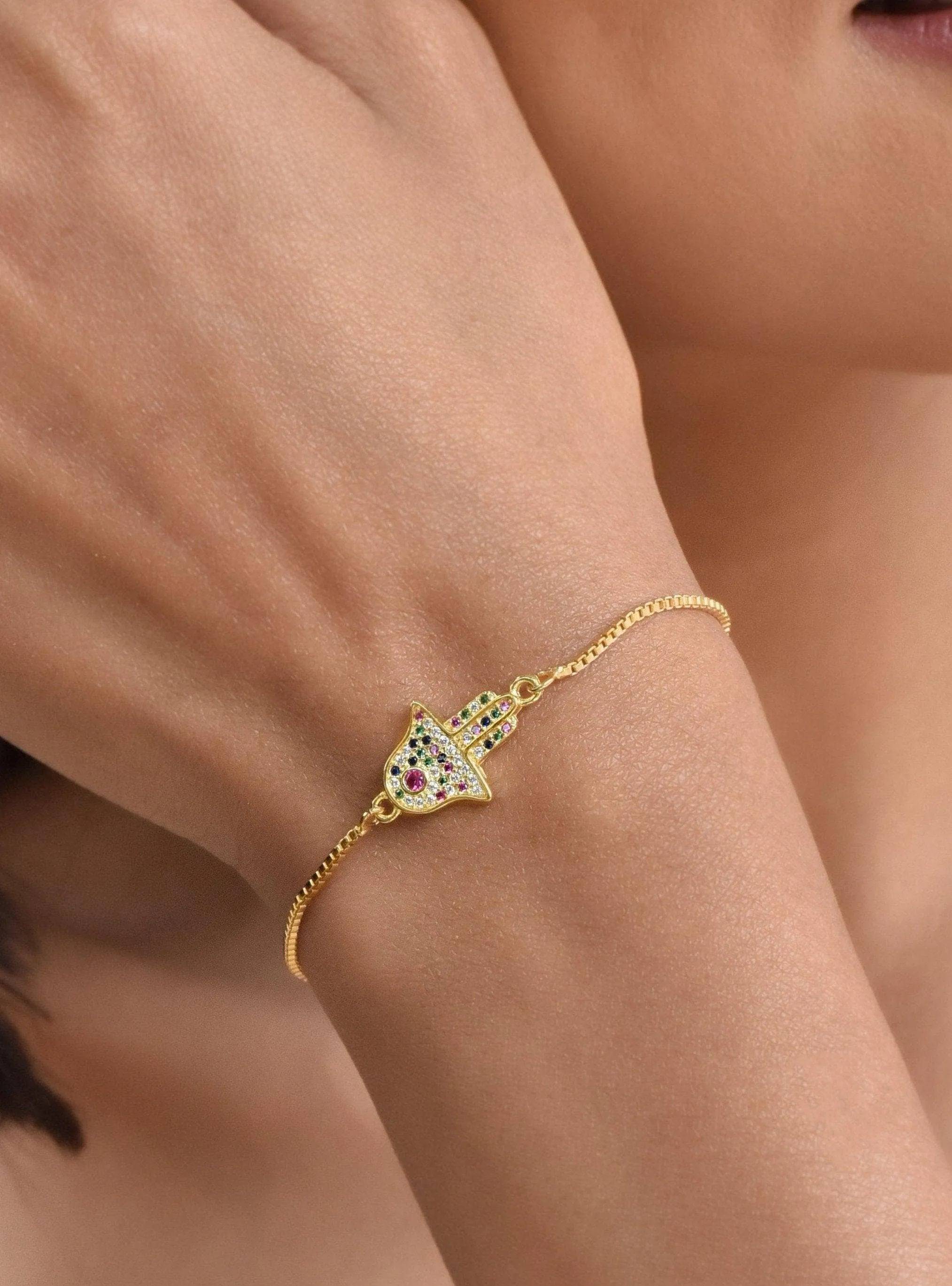 Vibes Hamsa Hand Bracelet