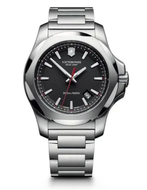 Victorinox Swiss Army Mens I.N.O.X. Watch - Bracelet - Black Dial - Date