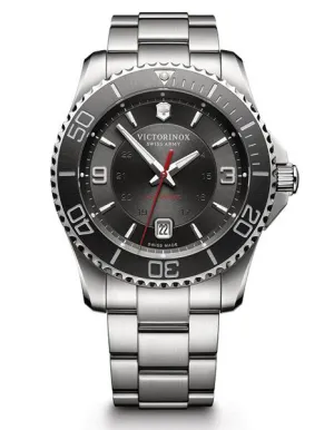 Victorinox Swiss Army Mens Maverick Watch - Stainless - Bracelet - Black Dial