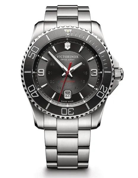 Victorinox Swiss Army Mens Maverick Watch - Stainless - Bracelet - Black Dial