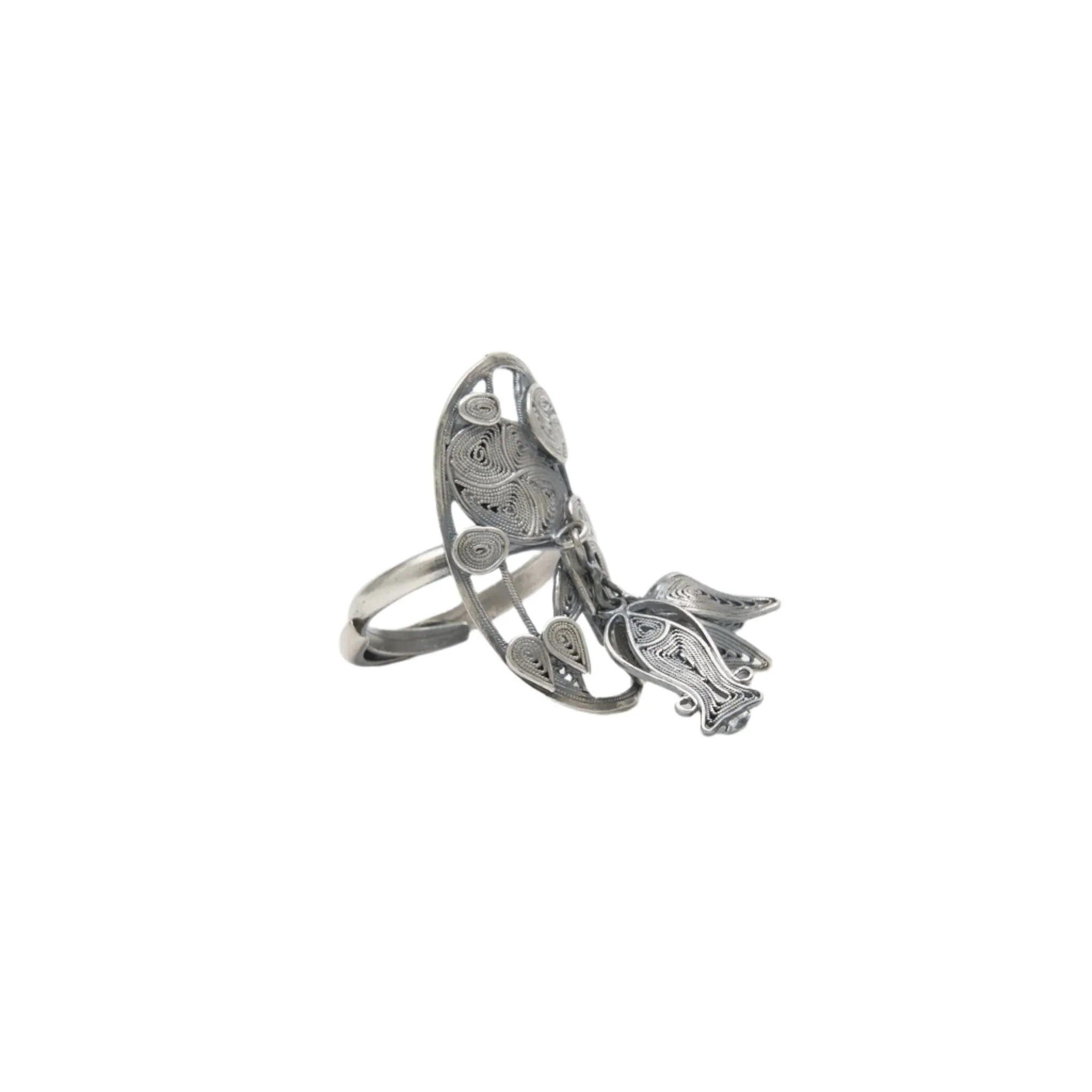 Vintage Oval Dangle Ring