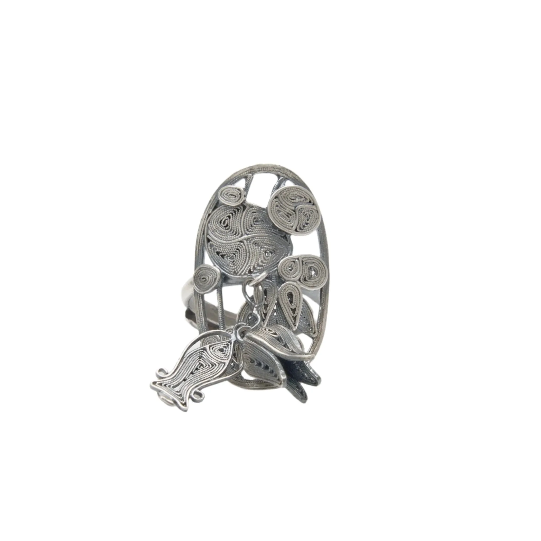 Vintage Oval Dangle Ring