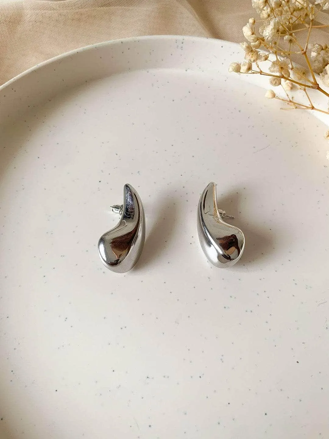 Water Drop Earrings Silver