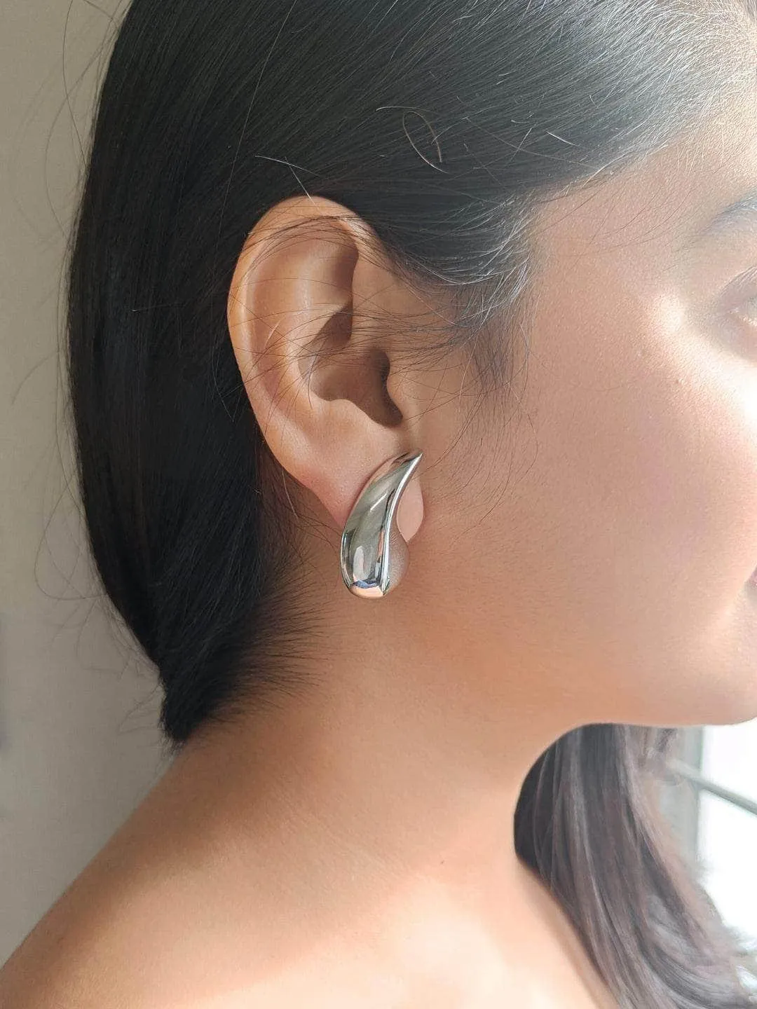 Water Drop Earrings Silver