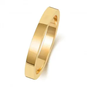 Wedding Band 18K Flat Flat 2.5 mm-1.4 Wedding  Ring WQ172M/I