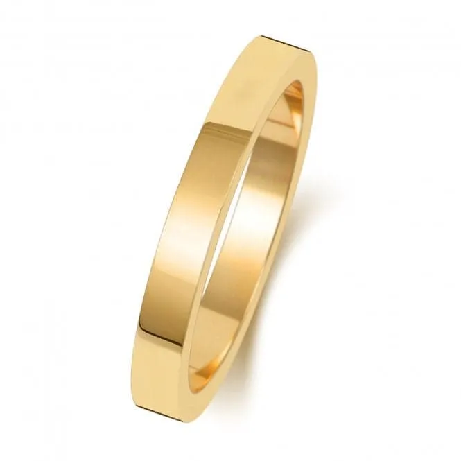 Wedding Band 18K Flat Flat 2.5 mm-1.4 Wedding  Ring WQ172M/I